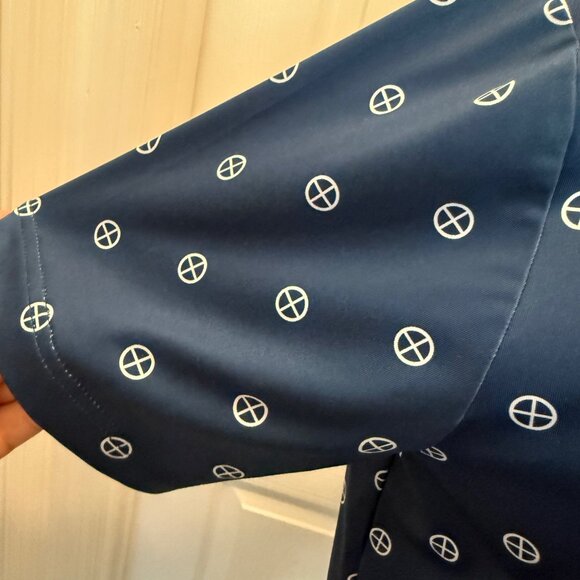 Southern Saint Golf Polo, Men's Size M, Short Sleeve, Navy and White - Picture 4 of 6